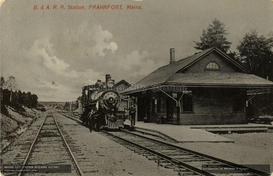 Postcard: Bangor & Aroostook Railroad Station, Frankfort, Maine